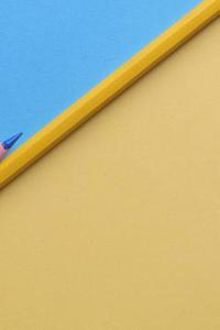 Colored Pencils Yellow & Blue 5x8 Writer's Utility Notebook