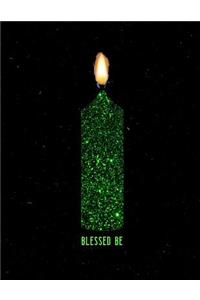 Blessed Be: Green Candle Wiccan Money Monthly Bill Tracker & Budget Planner for Financial Management and Blessings Black Cover