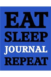 Bullet Dot Grid Journal - Eat Sleep Journal Repeat (Royal Blue-White)