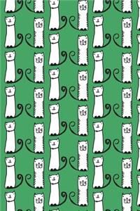 Bullet Journal Notebook for Cat Lovers Funny Tall Cats Pattern 9