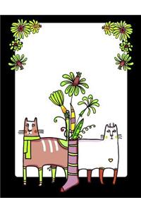 My Big Fat Bullet Journal for Cat Lovers Funny Cats in Socks with Flowers 10