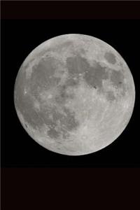 Full Moon Round View Space Theme Science Journal