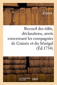 Recueil Des Édits, Déclarations, Arrets Et Lettres Patentes