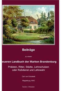 Beiträge zu einem neueren Landbuch der Marken Brandenburg