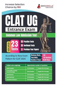 CLAT UG Exam Preparation Book 2023 - 8 Full Length Mock Tests, 10 Sectional Tests and 2 Previous Year Papers (1800 Solved Questions) with Free Access to Online Tests
