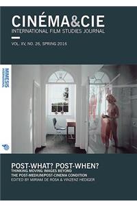Cinéma&Cie. International Film Studies Journal Vol. XVI, no. 26/27, Spring/Fall 2016