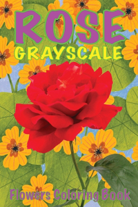 Rose Flowers Grayscale Coloring Book