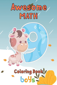 Awesome Math coloring book boys