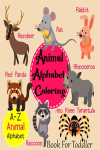 Animal Alphabet Coloring Book For Toddler