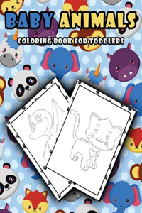 Baby animals coloring book for toddlers