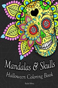 Mandalas & Skulls Halloween Coloring Book