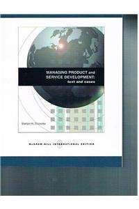 Managing Product and Service Development: Texts and Cases