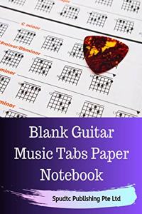 Blank Guitar Music Tabs Paper Notebook