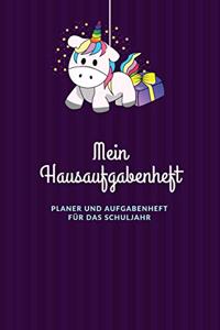 Mein Hausaufgabenheft Planer und Aufgabenheft für das Schuljahr
