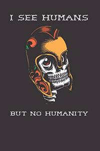 No Humanity Skull Notebook