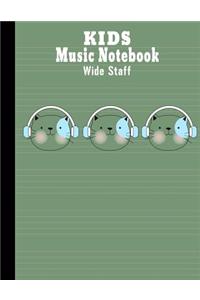 Kids Music Notebook Wide Staff