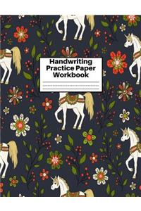 Handwriting Practice Paper Workbook