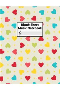 Blank Sheet Music Notebook