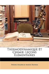 Thermodynamique Et Chimie