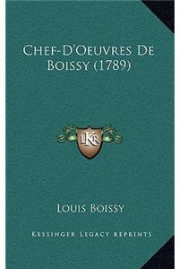 Chef-D'Oeuvres De Boissy (1789)