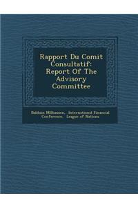 Rapport Du Comit Consultatif