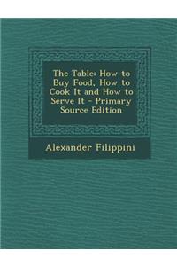 Table: How to Buy Food, How to Cook It and How to Serve It