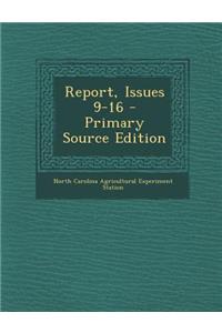 Report, Issues 9-16