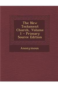 The New Testament Church, Volume 1 - Primary Source Edition