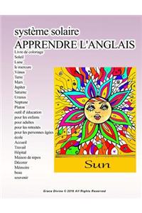 système solaire APPRENDRE L'ANGLAIS Livre de coloriage Soleil Lune le mercure Vénus Terre Mars Jupiter Saturne Uranus Neptune Pluton outil d' éducation pour les enfants pour adultes pour les retraités pour les personnes âgées