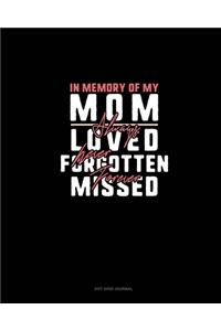 In Memory Of My Mom Always Loved Never Forgotten Forever Missed