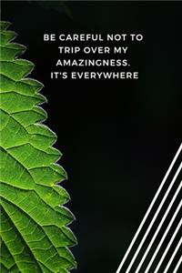 Be careful not to trip over my amazingness. It's everywhere