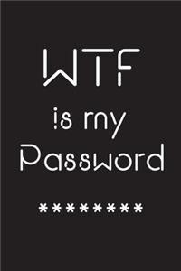 WTF is my Password: password book, password log book and internet password organizer, alphabetical password book