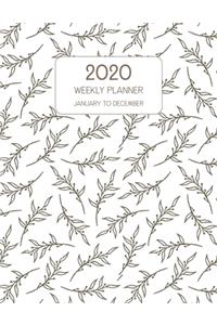 2020 Weekly Planner January to December