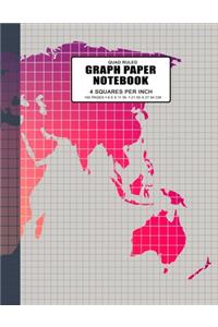 Quad Ruled Graph Paper Notebook 4 Squares Per Inch