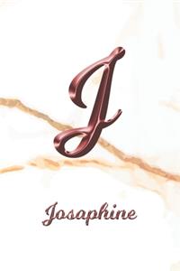 Josaphine: Sketchbook - Blank Imaginative Sketch Book Paper - Letter J Rose Gold White Marble Pink Effect Cover - Teach & Practice Drawing for Experienced & As