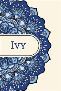 Mandala Notebook with Personalized Monogram Ivy