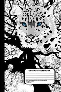 Snow Leopard Unruled Composition Notebook 120 Blank Pages 6