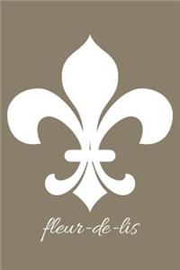 fleur-de-lis - Khaki Blank Notebook