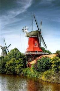 Windmills by a Stream in Denmark Journal