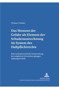 Das Moment Der Gefahr ALS Element Der Schadenszurechnung Im System Des Haftpflichtrechts