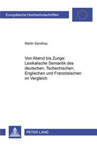 Von «Abend» Bis «Zunge» Lexikalische Semantik Des Deutschen, Tschechischen, Englischen Und Franzoesischen Im Vergleich