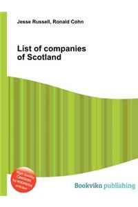 List of Companies of Scotland