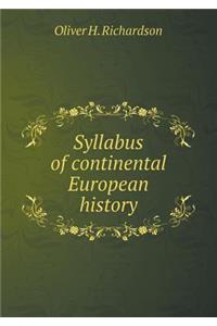 Syllabus of Continental European History
