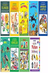 Navneet My Album - Flowers, Dom.Animals, Wild Animals, Sea Animals, Amp./Reptiles, Birds, Vehicles, Abc Picture Dictionary, My First Picture Dictionary - 1