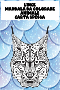 Mandala da colorare - Carta spessa - Animale - Lince