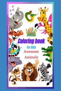 Coloring Book For Kids Awesome Animals