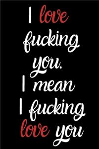 I love fucking you. I mean I fucking love you