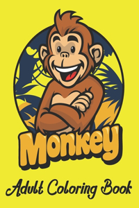 Monkey Adult Coloring Book