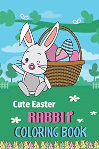 Cute Easter Rabbit coloring book