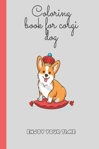 colouring book for corgi dog